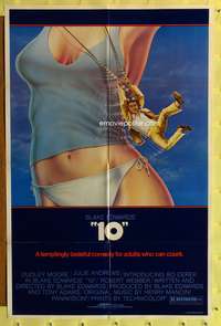 w009 '10' no border style one-sheet movie poster '79 Moore, sexy Bo Derek!