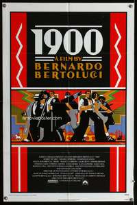 w011 1900 one-sheet movie poster '77 Bernardo Bertolucci, Robert De Niro