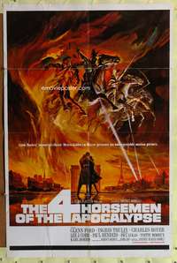 w016 4 HORSEMEN OF THE APOCALYPSE one-sheet movie poster '61 great art!