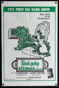 w006 $50,000 CLIMAX SHOW one-sheet movie poster '75 TV's 1st sex gameshow!