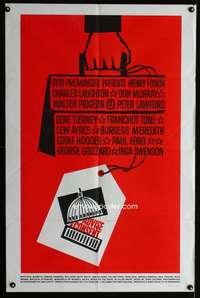 w024 ADVISE & CONSENT one-sheet movie poster '62 classic Saul Bass artwork!