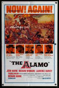 w036 ALAMO one-sheet movie poster R67 John Wayne, Reynold Brown art!