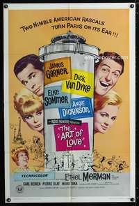 w065 ART OF LOVE one-sheet movie poster '65 Dick Van Dyke, Elke Sommer