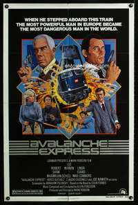 w072 AVALANCHE EXPRESS one-sheet movie poster '79 Lee Marvin, Robert Shaw