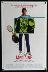w076 BAD MEDICINE one-sheet movie poster '85 wacky Steve Guttenberg!