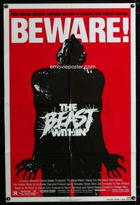 w090 BEAST WITHIN one-sheet movie poster '82 Philippe Mora, horror!