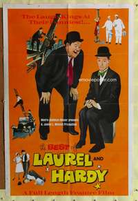 w094 BEST OF LAUREL & HARDY one-sheet movie poster '67 Stan & Oliver!
