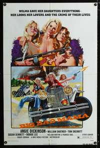 w097 BIG BAD MAMA one-sheet movie poster '74 sexy female criminals w/guns!