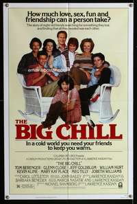 w099 BIG CHILL one-sheet movie poster '83 Lawrence Kasdan classic!