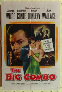 w101 BIG COMBO one-sheet movie poster '55 Cornel Wilde, classic film noir!