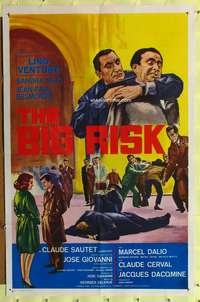 w107 BIG RISK one-sheet movie poster '63 Ventura, Jean-Paul Belmondo