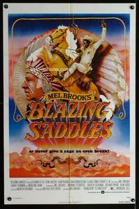 w116 BLAZING SADDLES one-sheet movie poster '74 classic Mel Brooks western!