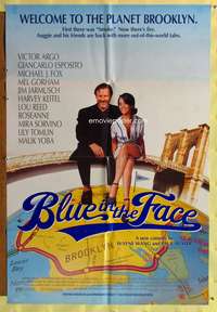 w123 BLUE IN THE FACE one-sheet movie poster '95 Wayne Wang Smoke sequel!