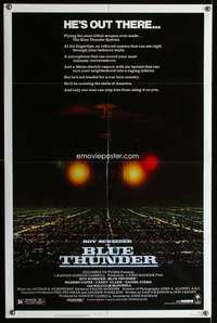 w124 BLUE THUNDER one-sheet movie poster '83 Roy Scheider, Warren Oates