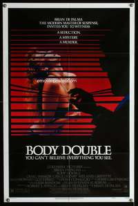 w125 BODY DOUBLE one-sheet movie poster '84 De Palma, Melanie Griffith