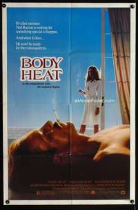 w126 BODY HEAT one-sheet movie poster '81 William Hurt, Kathleen Turner