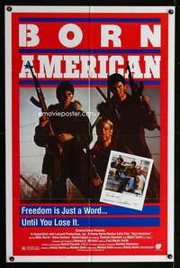 w129 BORN AMERICAN style B one-sheet movie poster '86 Renny Harlin in Finland