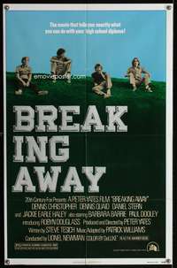 w135 BREAKING AWAY one-sheet movie poster '79 Dennis Christopher, Quaid