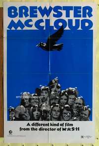 w137 BREWSTER McCLOUD teaser one-sheet movie poster '71 Robert Altman