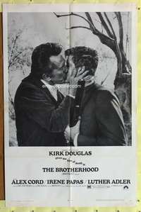 w145 BROTHERHOOD one-sheet movie poster '68 Kirk Douglas gives death kiss!