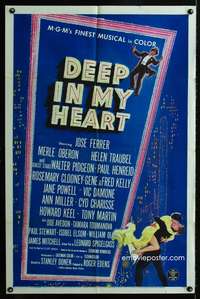 w248 DEEP IN MY HEART one-sheet movie poster '54 MGM all-star musical!
