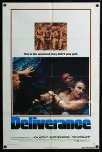 w250 DELIVERANCE one-sheet movie poster '72 Jon Voight, Burt Reynolds