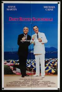 w260 DIRTY ROTTEN SCOUNDRELS one-sheet movie poster '88 Martin, Caine