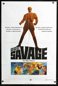 w265 DOC SAVAGE one-sheet movie poster '75 The Man of Bronze, George Pal