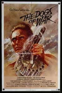 w268 DOGS OF WAR one-sheet movie poster '81 Chris Walken with BIG gun!
