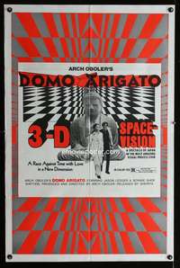w270 DOMO ARIGATO one-sheet movie poster '72 Arch Oboler ultra rare 3-D!