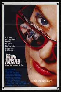 w273 DOWN TWISTED one-sheet movie poster '87 Carey Lowell close up!