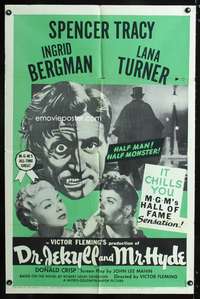 w276 DR. JEKYLL & MR. HYDE one-sheet movie poster R54 Spencer Tracy