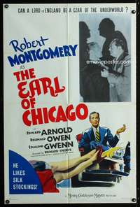 w288 EARL OF CHICAGO style D one-sheet movie poster '40 Robert Montgomery