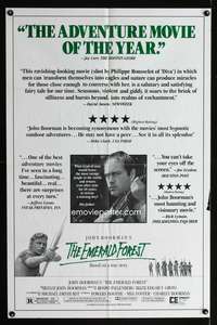 w294 EMERALD FOREST reviews one-sheet movie poster '85 Boorman, true story!