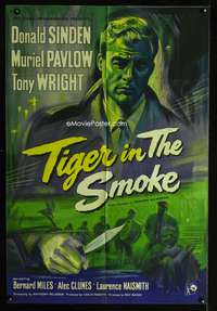 w803 TIGER IN THE SMOKE English one-sheet movie poster '56 cool artwork!