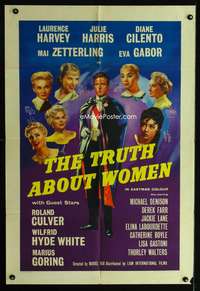w816 TRUTH ABOUT WOMEN English one-sheet movie poster '58 Laurence Harvey