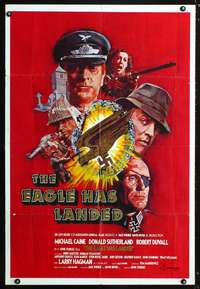 w286 EAGLE HAS LANDED English one-sheet movie poster '77 Michael Caine