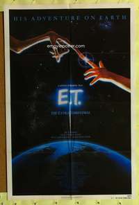 w283 E.T. THE EXTRA TERRESTRIAL one-sheet movie poster '82 Steven Spielberg
