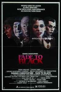 w315 FADE TO BLACK one-sheet movie poster '80 Dennis Christopher horror!