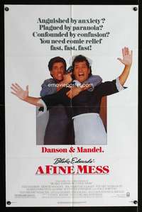 w323 FINE MESS one-sheet movie poster '86 Ted Danson, Howie Mandel