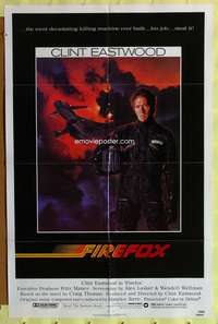 w324 FIREFOX one-sheet movie poster '82 Clint Eastwood, cool de Mar art!