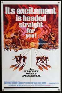 w329 FLIGHT OF THE PHOENIX one-sheet movie poster '66 James Stewart