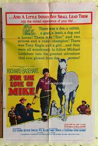 w338 FOR THE LOVE OF MIKE one-sheet movie poster '60 Richard Baseheart