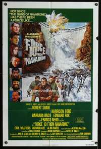 w341 FORCE 10 FROM NAVARONE one-sheet movie poster '78 Robert Shaw, Ford
