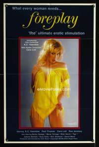 w343 FOREPLAY one-sheet movie poster '82 sexy centerfold K.C. Valentine!