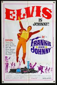 w351 FRANKIE & JOHNNY one-sheet movie poster '66 Elvis Presley