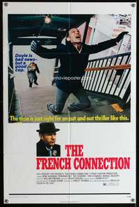 w354 FRENCH CONNECTION one-sheet movie poster '71 Gene Hackman, Scheider