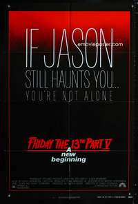 w356 FRIDAY THE 13th 5 one-sheet movie poster '85 Corey Feldman, horror!