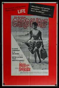 w372 GIRL WITH A SUITCASE one-sheet movie poster '60 sexy Claudia Cardinale