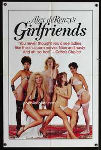 w373 GIRLFRIENDS one-sheet movie poster '83 Alex de Renzy, sexy image!